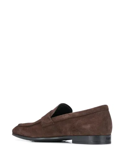 Tod's Man Loafers Dark Brown Size 8 Leather In Brown