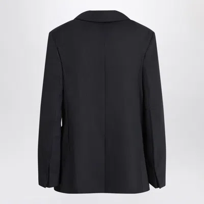 's Max Mara Double-breasted Jacket In Midnight Crêpe In Black