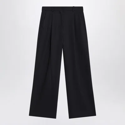 S Max Mara ' Midnight Crêpe Trousers In Black