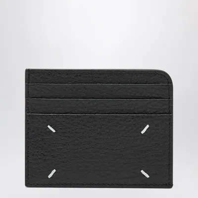 Maison Margiela Black Four Stitches Card Holder Men In Black