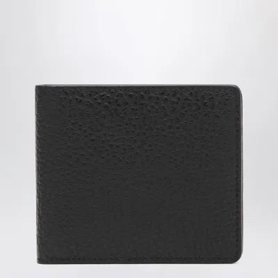 Maison Margiela Black Four Stitches Bi-fold Wallet In Black