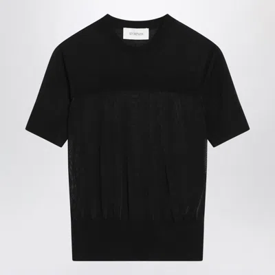 Sportmax Short Sleeve Sweater In Black