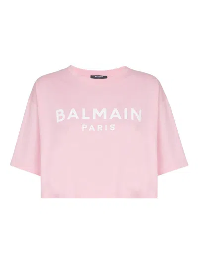 Balmain Cropped Ss T-shirt Clothing