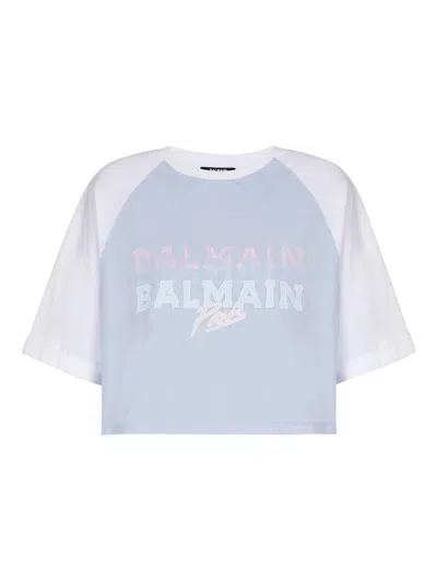 Balmain Cropped Ss T-shirt Clothing
