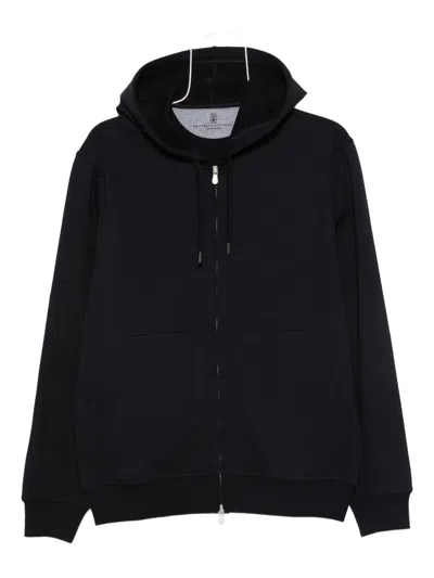 Brunello Cucinelli Men Cotton Zipped Hoodie
