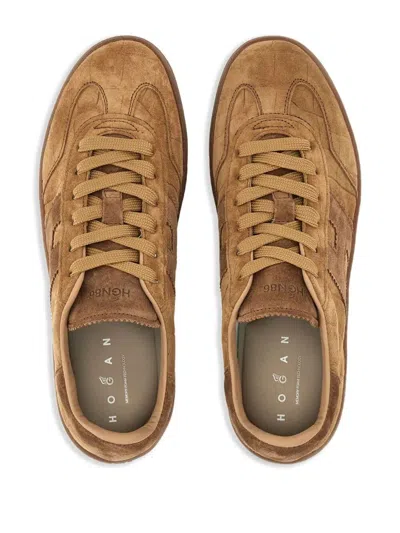 Hogan Cool Crocodile Effect Suede Sneakers
