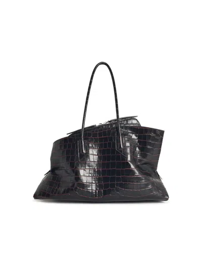 Attico The  'the Walk' 'coffee' Medium Leather Bag