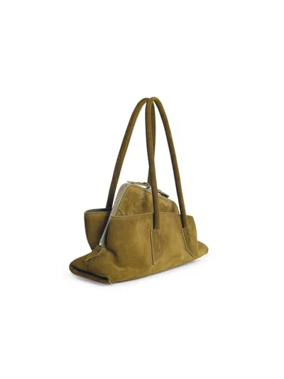 Attico The  Small 'the Walk' Khaki Leather Bag