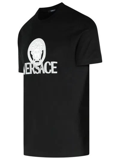 Versace Medusa Logo T-shirt In Black