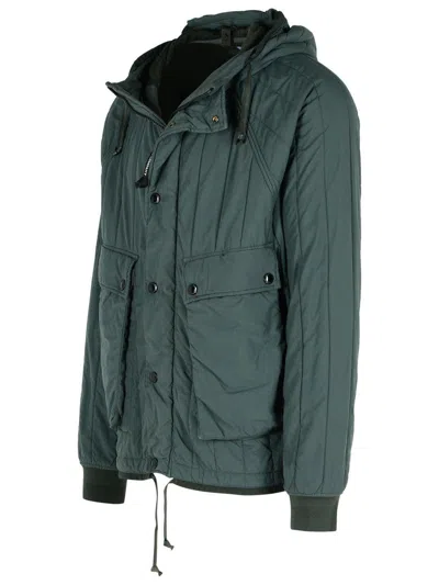 C.p. Company Grey Polyamide Jacket In Green