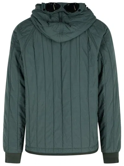 C.p. Company Grey Polyamide Jacket In Green