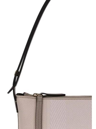 Chloé Structured Canvas Shoulder Bag With Leather Accents