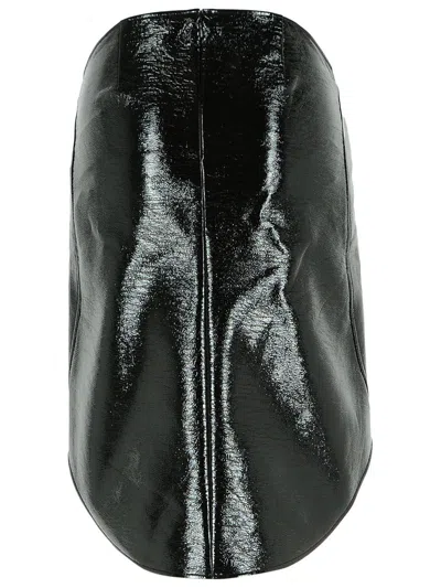 Courrèges Skirt Cotton Blend Asymmetric Hem In Black