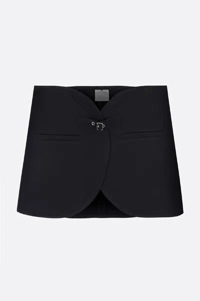 Courrèges Elegant Wrap Skirt With Belted Detail And Pocket Accents In Black