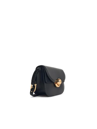 Furla Sfera Black Smooth Leather Shoulder Bag In Black