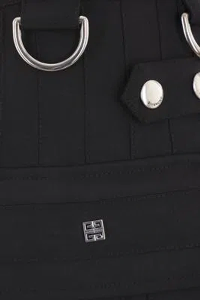 Givenchy Jupe Kilt En Laine Et Mohair In Black
