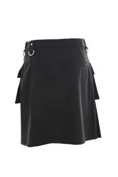 Givenchy Jupe Kilt En Laine Et Mohair In Black