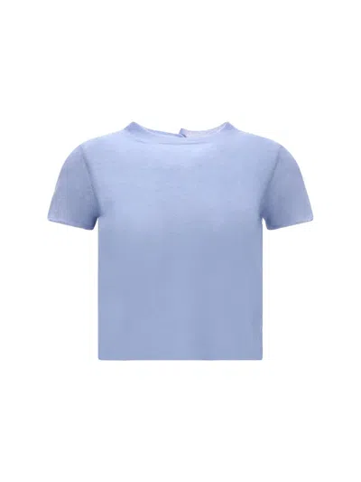 Haikure Silhouette Enhancing Crew Neck T-shirt In Blue