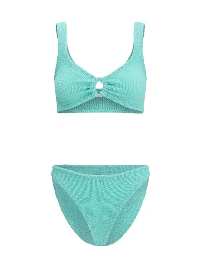 Hunza G Julia Bikini Crinkle Detail In Blue