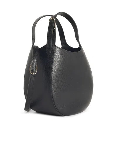 Longchamp 'le Foulonné Black Small Handbag With Logo Lettering On The Front And Adjustable And Removable Shoul In Black
