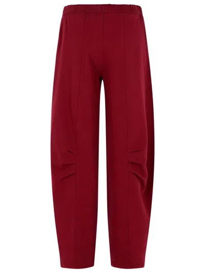 Rotate Birger Christensen Joggers Featuring Elastic Waistband And Side Pockets In Red