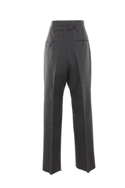 Thom Browne Mid-rise Slim-fit Tailored Trousers In Black