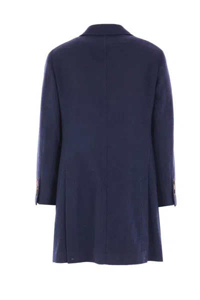 Brunello Cucinelli Coats In Blue