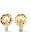 ELIZABETH AND JAMES Neko gold-plated topaz earrings