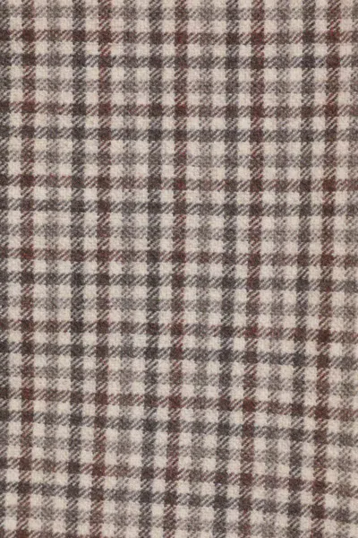 Brunello Cucinelli Beige Double-breasted Jacket With Peak Revers And All-over Check Motif In Brown