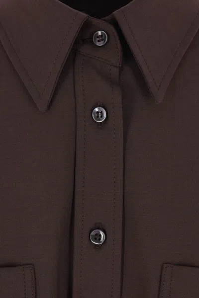 Brunello Cucinelli Wool Shirt In Brown
