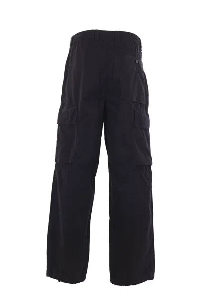 C.p. Company Lens-detail Cargo Pants In Black