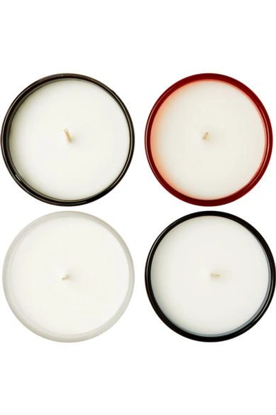 Shop Tom Dixon Elements Set Of Four Scented Candles, 120g In Colorless