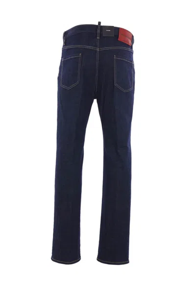 Dsquared2 Slim Indigo Denim With Logo Detailing
