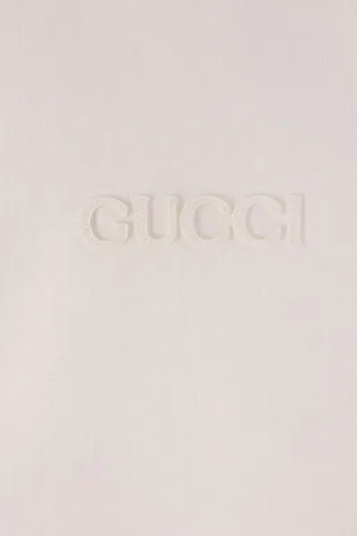 Gucci Cotton Web Hooded Drawstring Jacket In White