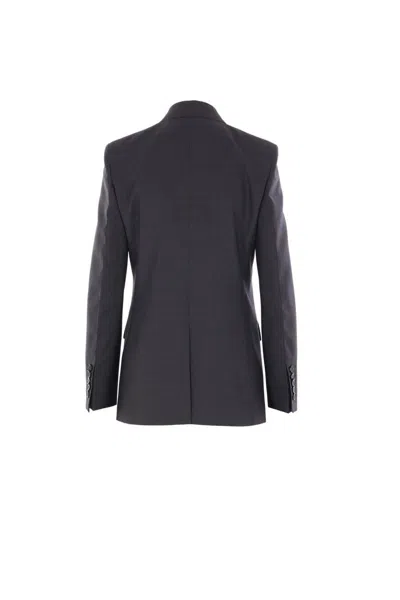Gucci Double-breasted Wool Blazer In Black