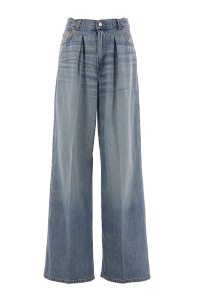 Haikure Candy Pleated Boyfriend Jeans In Blue