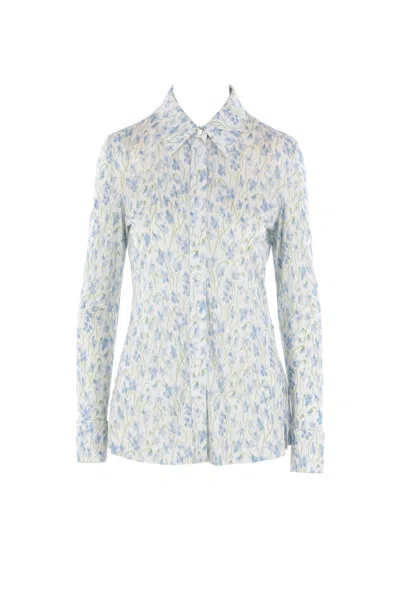 Loewe Floral Print Shirt In Blue