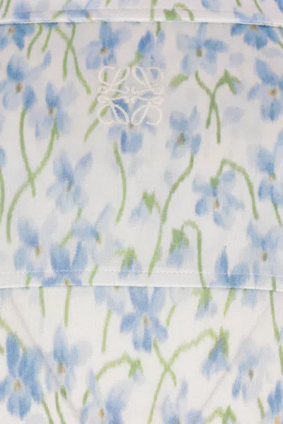 Loewe Floral Print Shirt In Blue