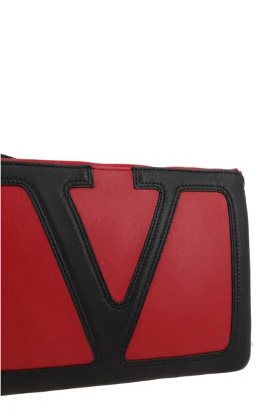 Valentino Leather Viva Superstar Keyring Case In Multi