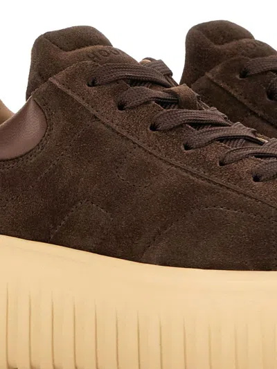 Hogan Leather Lace-up Sneakers Platform Sole