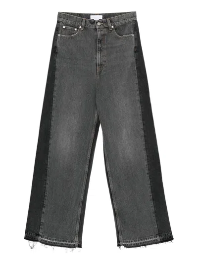 Stella Mccartney Cotton Blend Wide-leg Trousers In Black