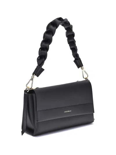Coccinelle Boheme Grana Double Shoulder Bag In Black