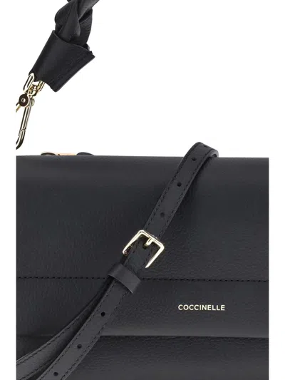 Coccinelle Boheme Grana Double Shoulder Bag In Black