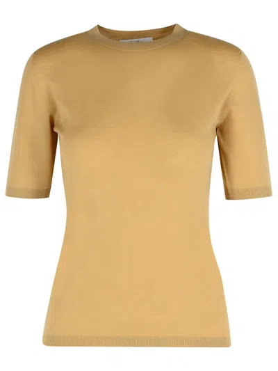 Max Mara 'gerico' Sand Virgin Wool Sweater Women