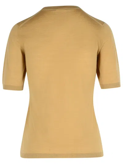 Max Mara 'gerico' Sand Virgin Wool Sweater Women