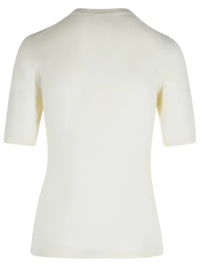 Max Mara 'gerico' White Virgin Wool Sweater Women