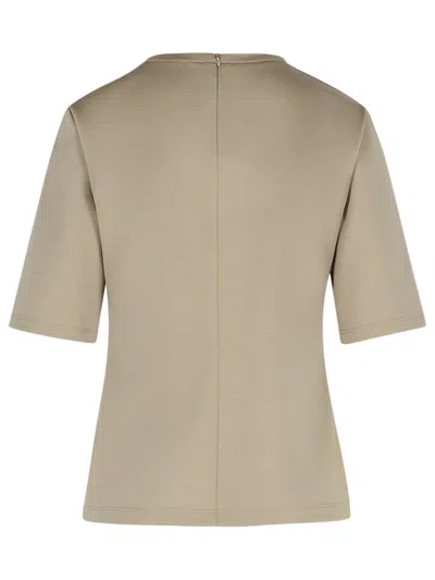 Max Mara 'peter' Beige Wool T-shirt Women In Gray