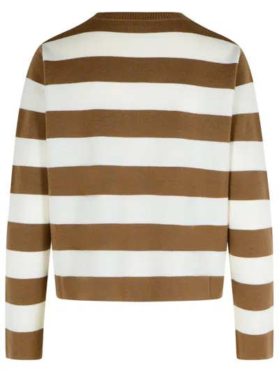 Max Mara 'viterbo' Virgin Wool Hazelnut Sweater Women