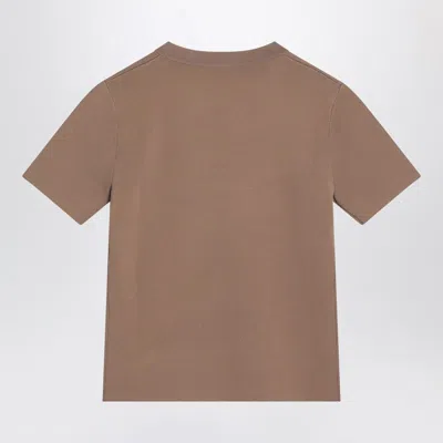 Max Mara Hazelnut-coloured T-shirt In Viscose Crêpe