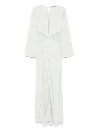 Twinset Mint Green Long Dress With Front Slit